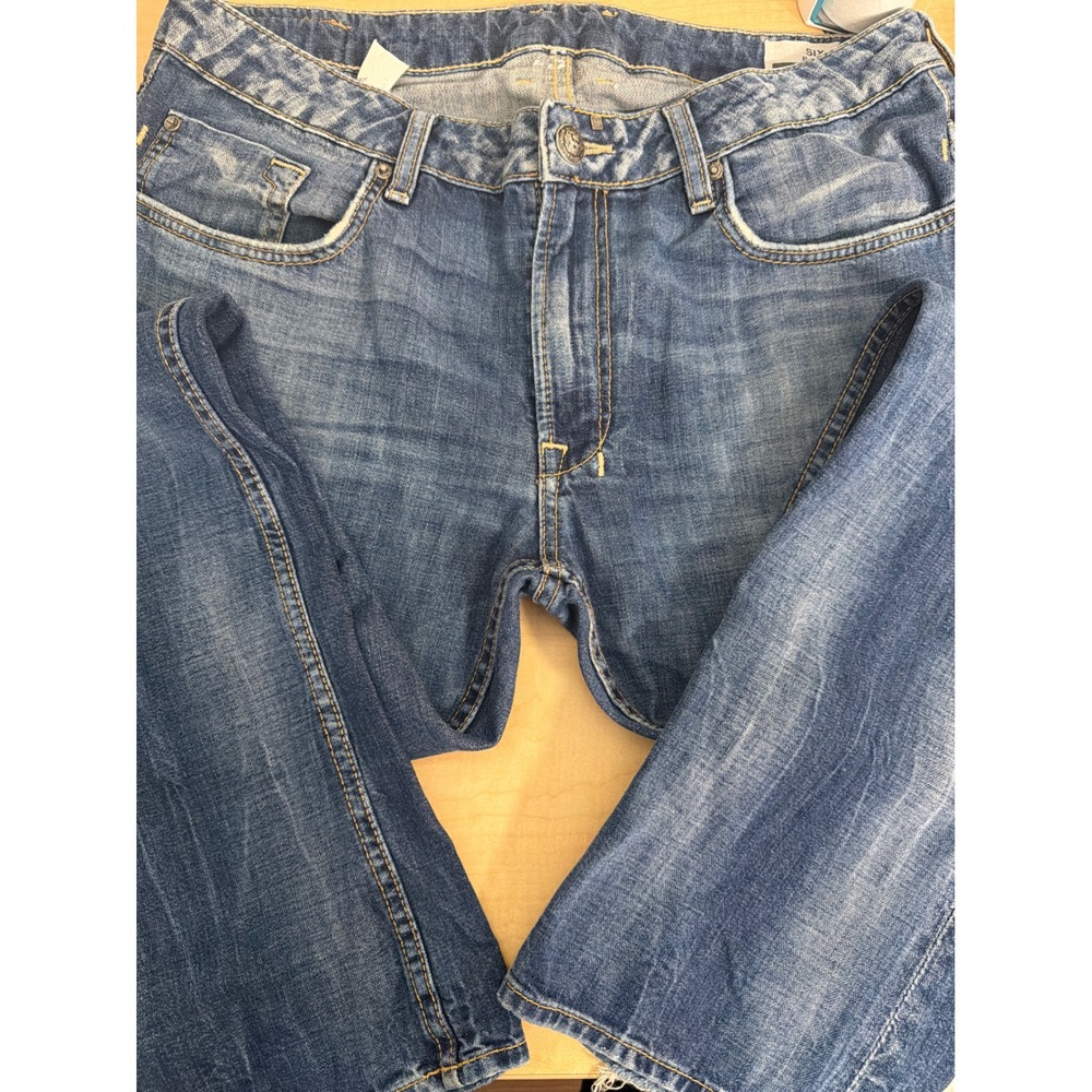 Buffalo David Bitton Six Basic Slim Straight Jeans Blue W34 L34